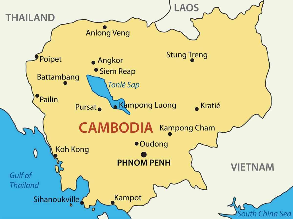 Камбоджа карте города 