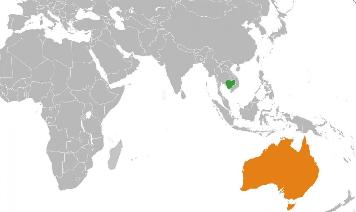 Камбоджа карта в карта мира